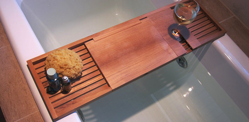 Wood Bathtub Tray