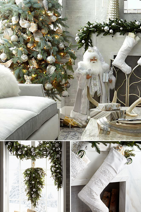 Silver & White Christmas Decorations